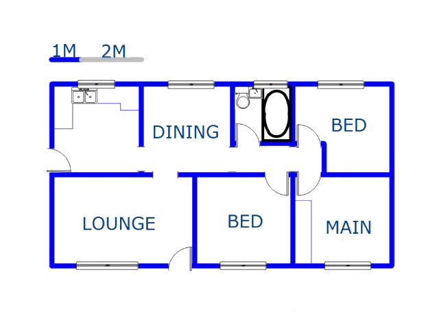 Floor plan of the property in Umlazi
