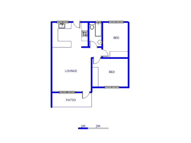 Floor plan of the property in Glen Marais