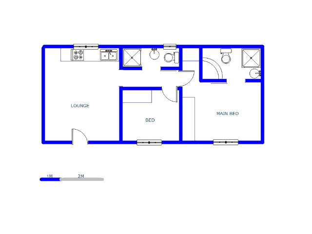 Floor plan of the property in Die Hoewes