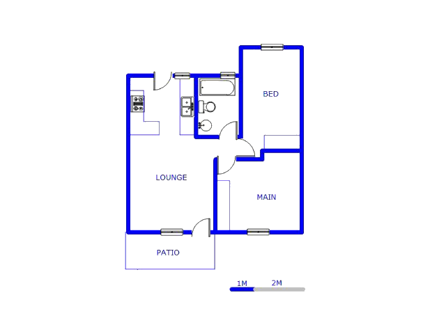 Floor plan of the property in Heuweloord