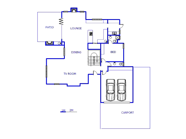 Floor plan of the property in Montana Tuine