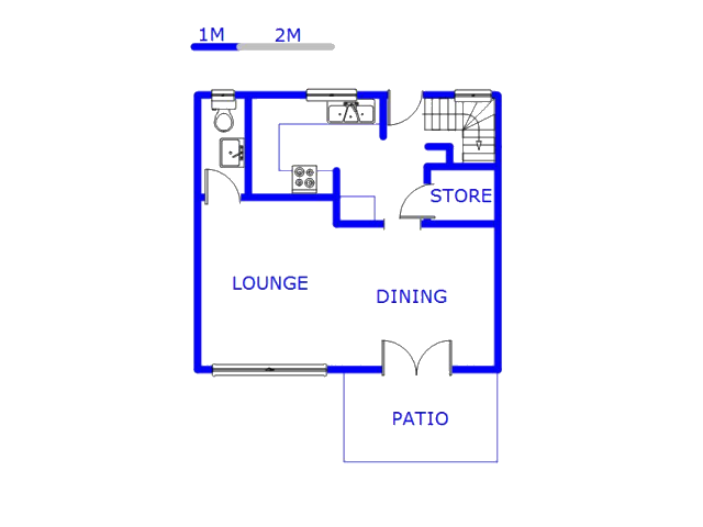 Floor plan of the property in Klopperpark
