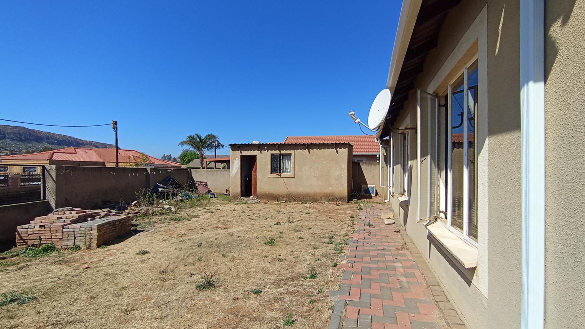 Backyard of property in Mahube Valley
