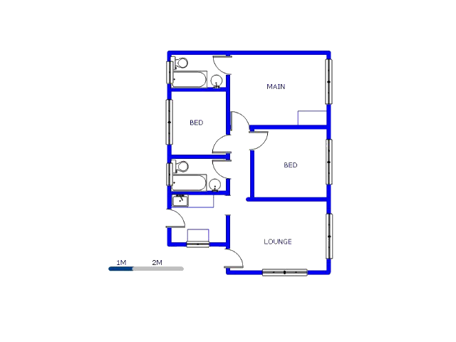 Floor plan of the property in Norkem park