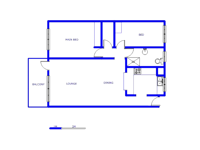 Floor plan of the property in Ferndale - JHB