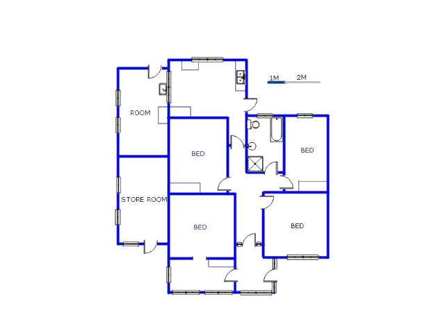 Floor plan of the property in Rosettenville