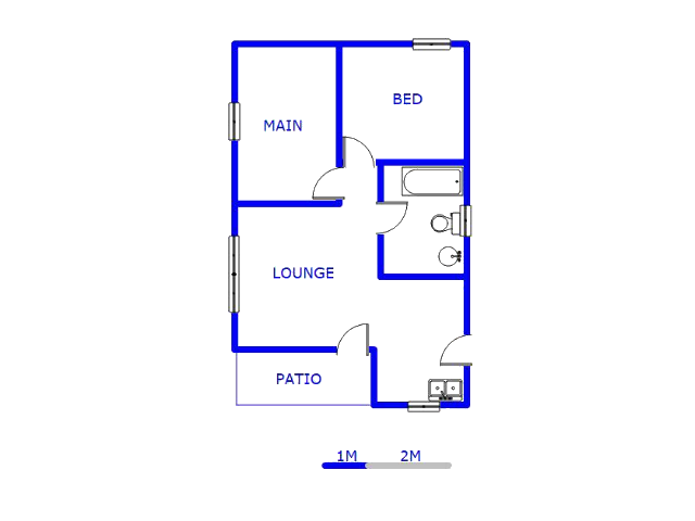 Floor plan of the property in Crystal Park