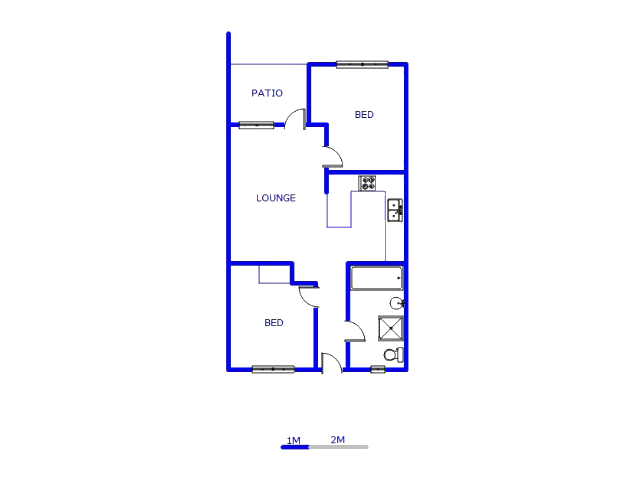 Floor plan of the property in Comet