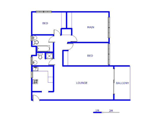 Floor plan of the property in Sunnyside