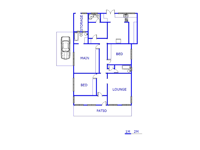 Floor plan of the property in Kenilworth - JHB