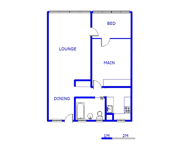 Floor plan of the property in Sunnyside