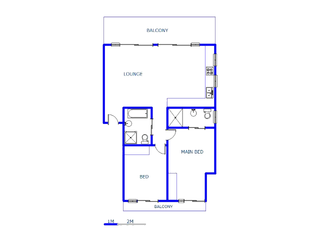 Floor plan of the property in Midrand