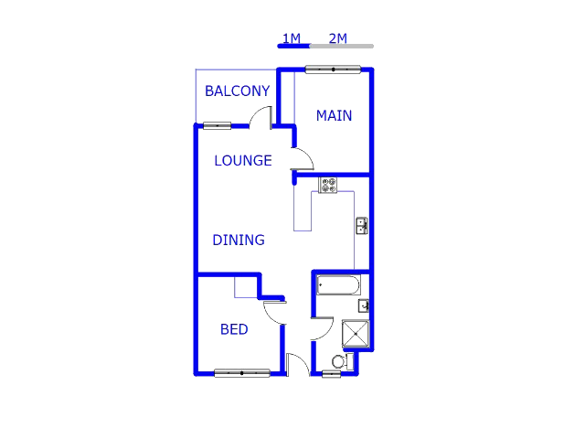 Floor plan of the property in Comet