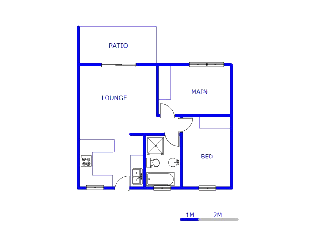 Floor plan of the property in Monavoni