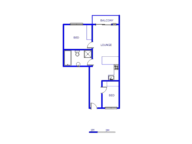 Floor plan of the property in Comet