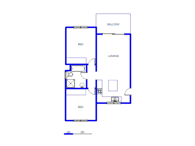 Floor plan of the property in Noordhang