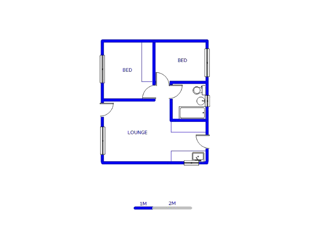 Floor plan of the property in Protea Glen