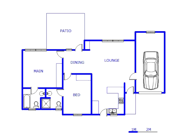 Floor plan of the property in Montana Tuine