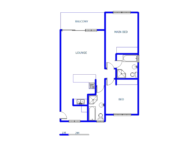 Floor plan of the property in Solheim