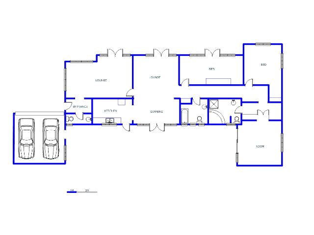 Floor plan of the property in Edenburg - Jhb