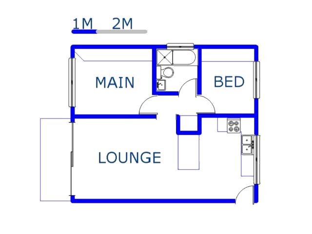 Floor plan of the property in Reservoir Hills KZN