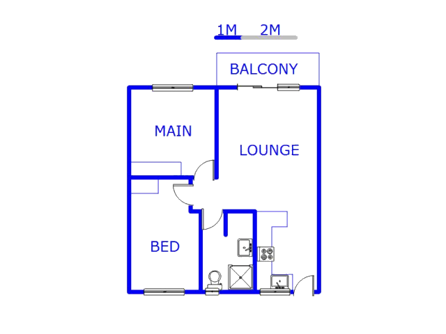 Floor plan of the property in Montclair (Dbn)