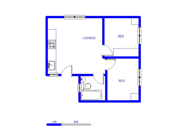 Floor plan of the property in Fleurhof