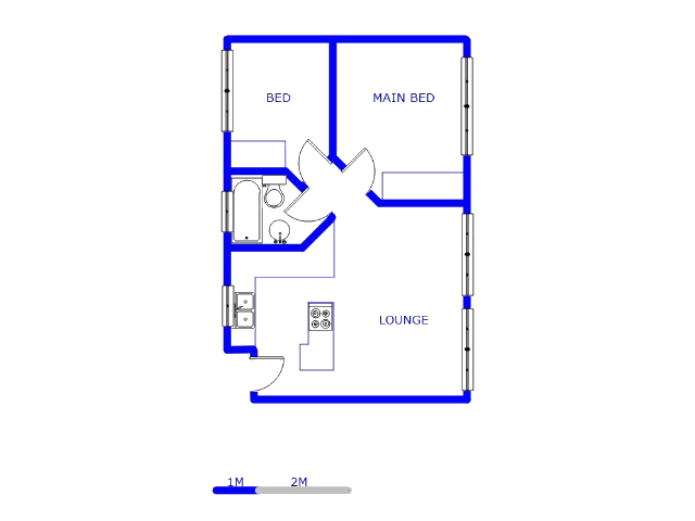 Floor plan of the property in Groblerpark