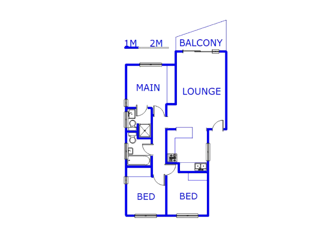 Floor plan of the property in Amanzimtoti 