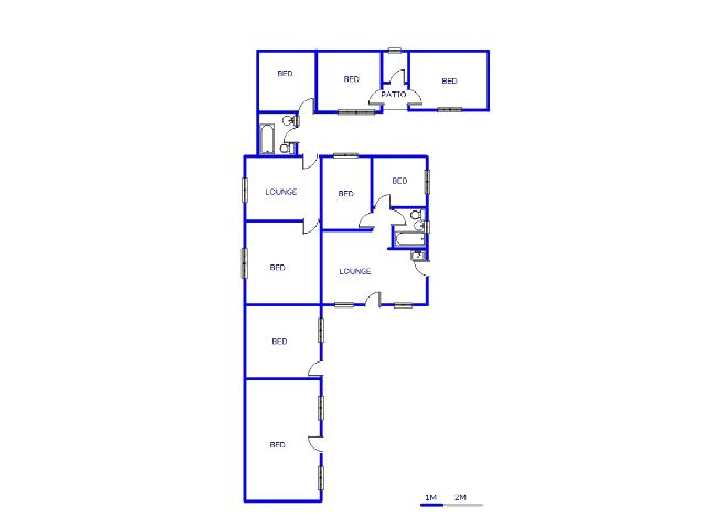 Floor plan of the property in Doornkop