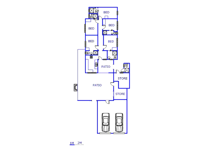 Floor plan of the property in Pretoria West