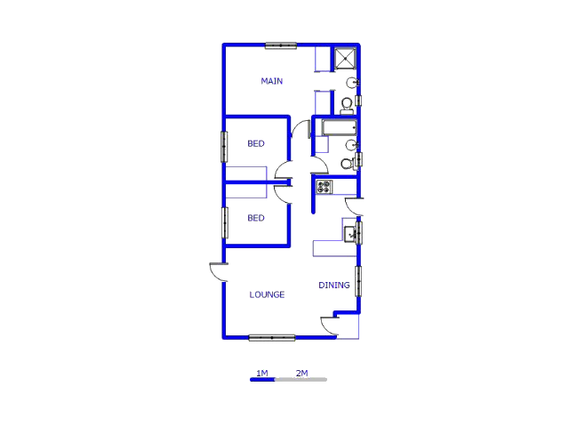 Floor plan of the property in Eerste River