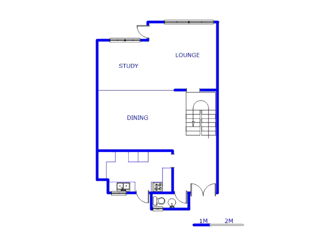 Floor plan of the property in Waterkloof Glen