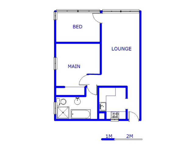 Floor plan of the property in Pretoria West