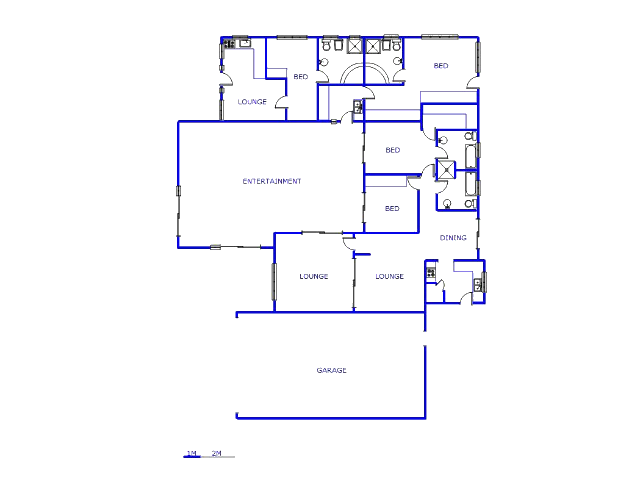 Floor plan of the property in Bloubosrand