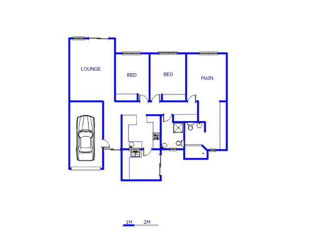 Floor plan of the property in Vanderbijlpark