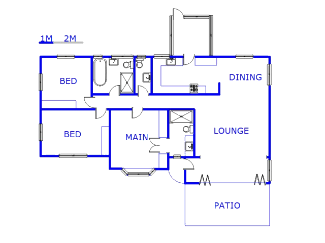Floor plan of the property in Durban North 