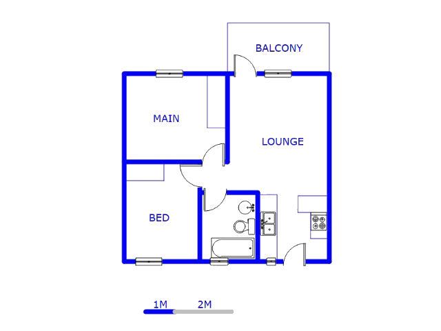 Floor plan of the property in Heuweloord