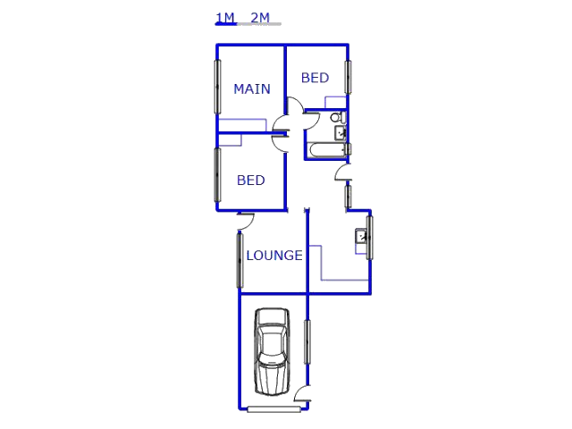 Floor plan of the property in Vosloorus