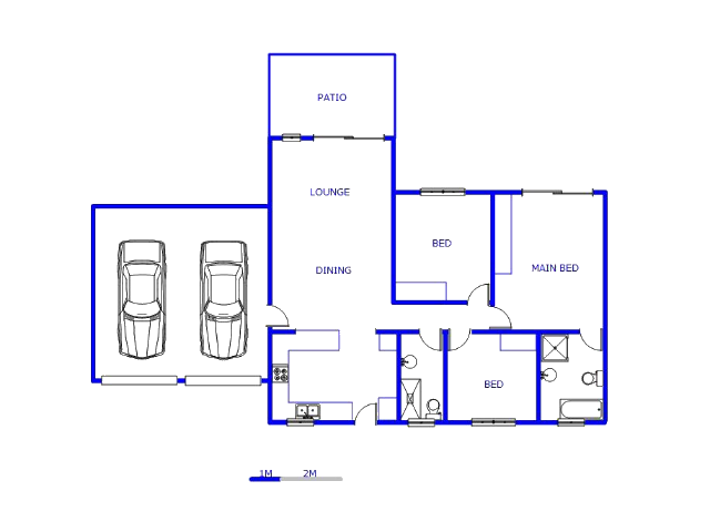 Floor plan of the property in Maroeladal