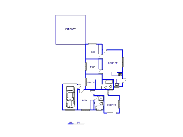 Floor plan of the property in Cosmo City