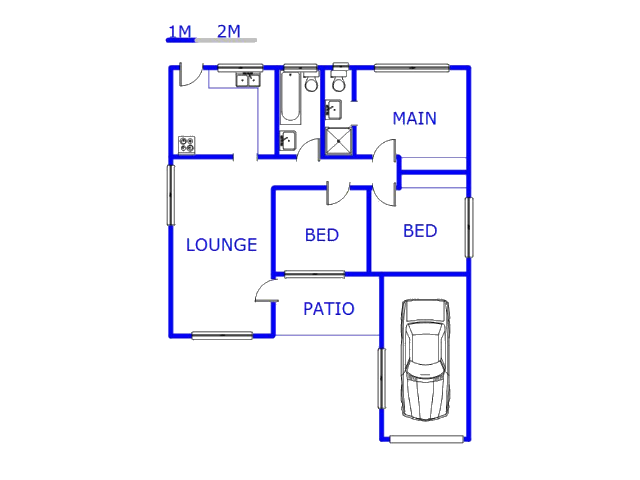 Floor plan of the property in Edendale-KZN