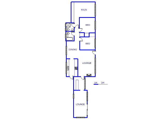 Floor plan of the property in Dalpark