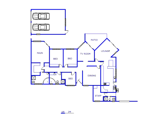 Floor plan of the property in Laudium