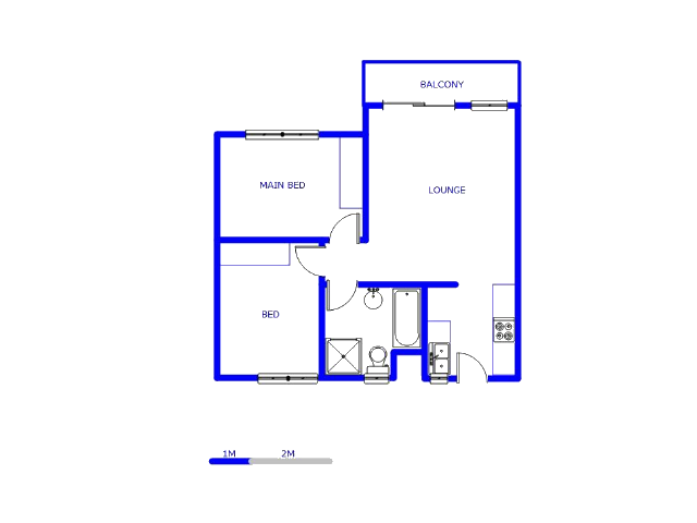 Floor plan of the property in Rooihuiskraal North