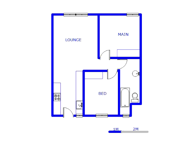 Floor plan of the property in Pretoria West