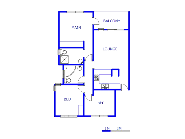 Floor plan of the property in Winchester Hills