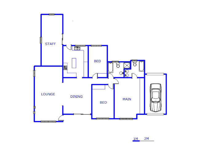 Floor plan of the property in Leachville