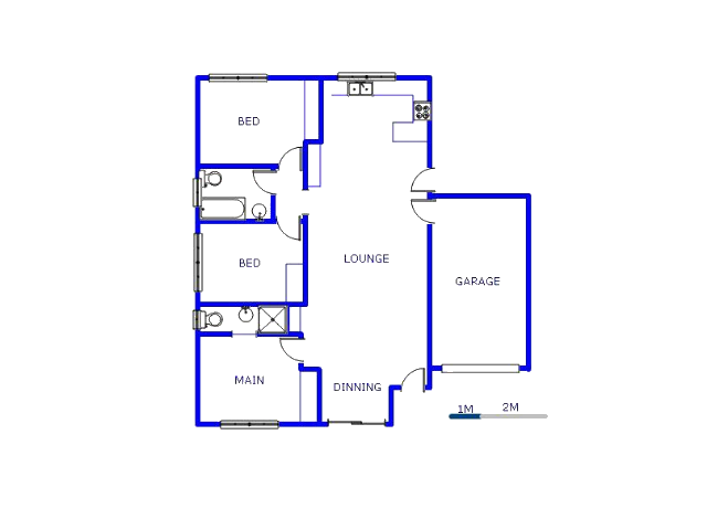 Floor plan of the property in Parkrand