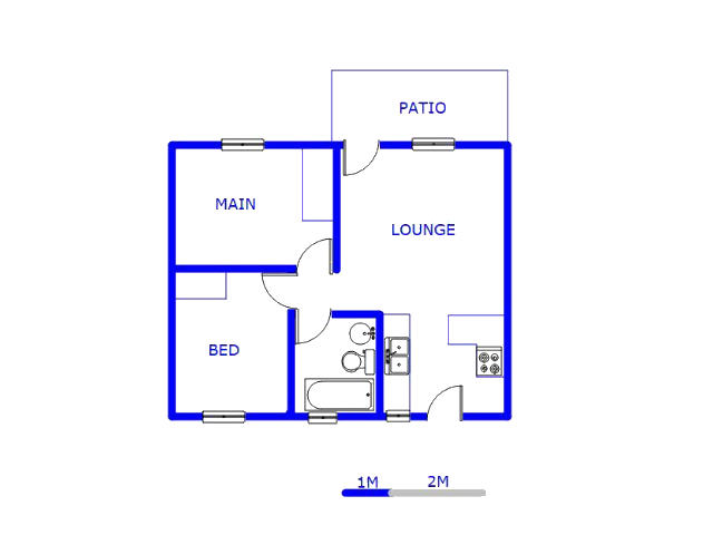 Floor plan of the property in Montana Tuine